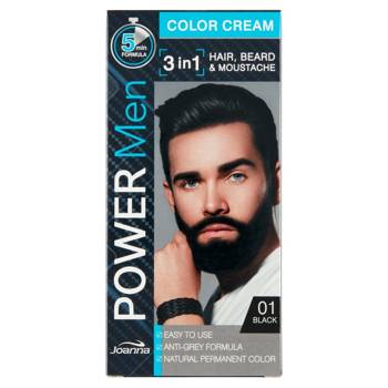 Power Men Color Cream farba odsiwiająca 01 Black